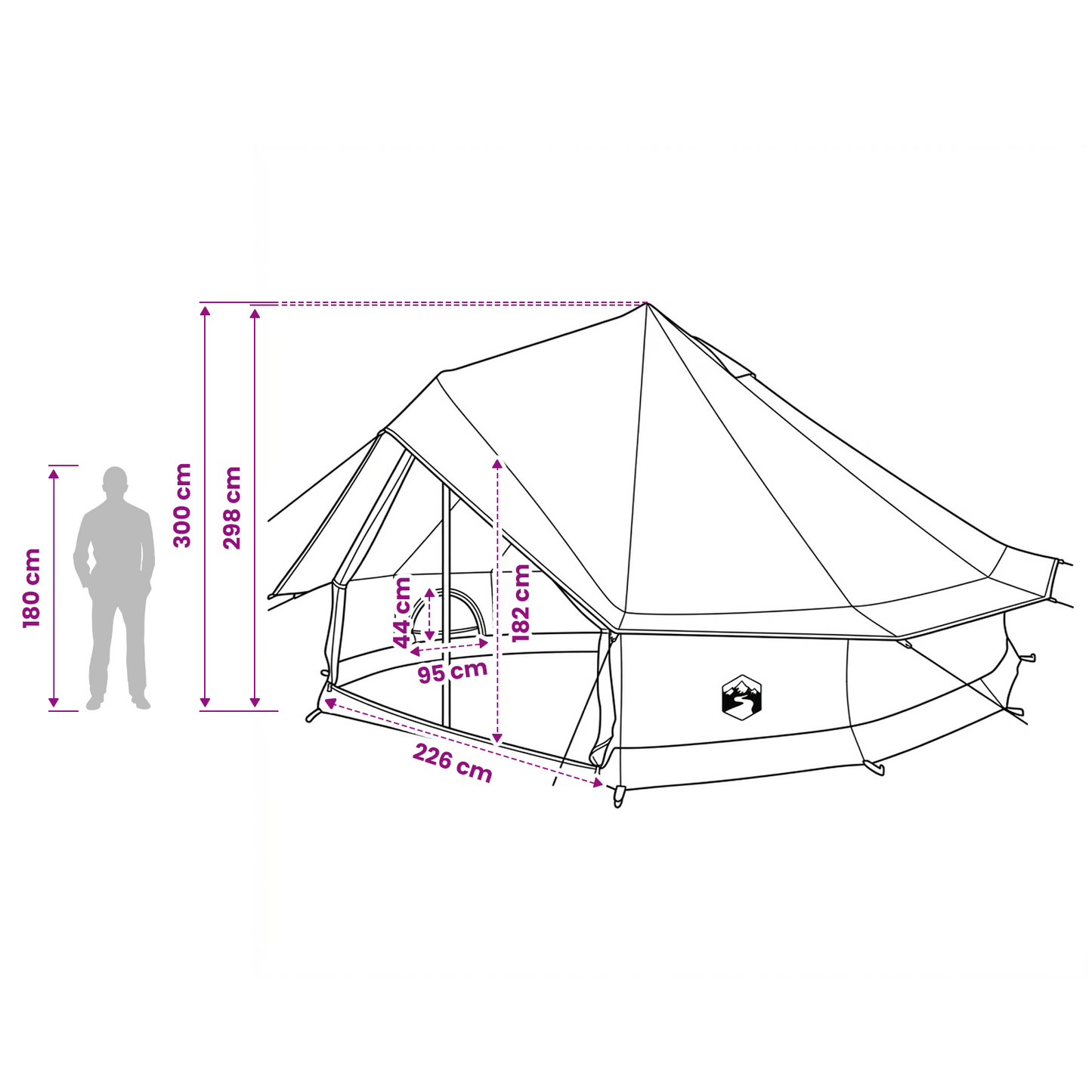 Family Tent Brown 10-Person Polycotton