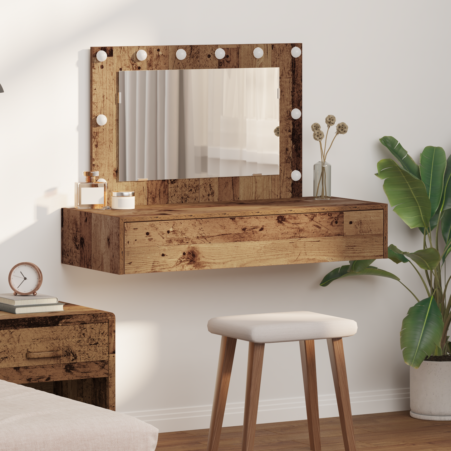 Dressing Table Brown 100 x 40 x 70 cm Engineered Wood