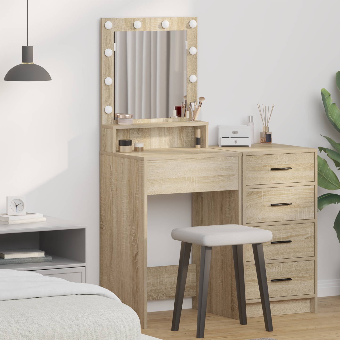 Dressing Table Sonoma Oak 50 x 41 x 135 cm Engineered Wood