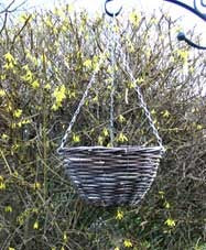 12 inch Round Rattan Hanging Basket