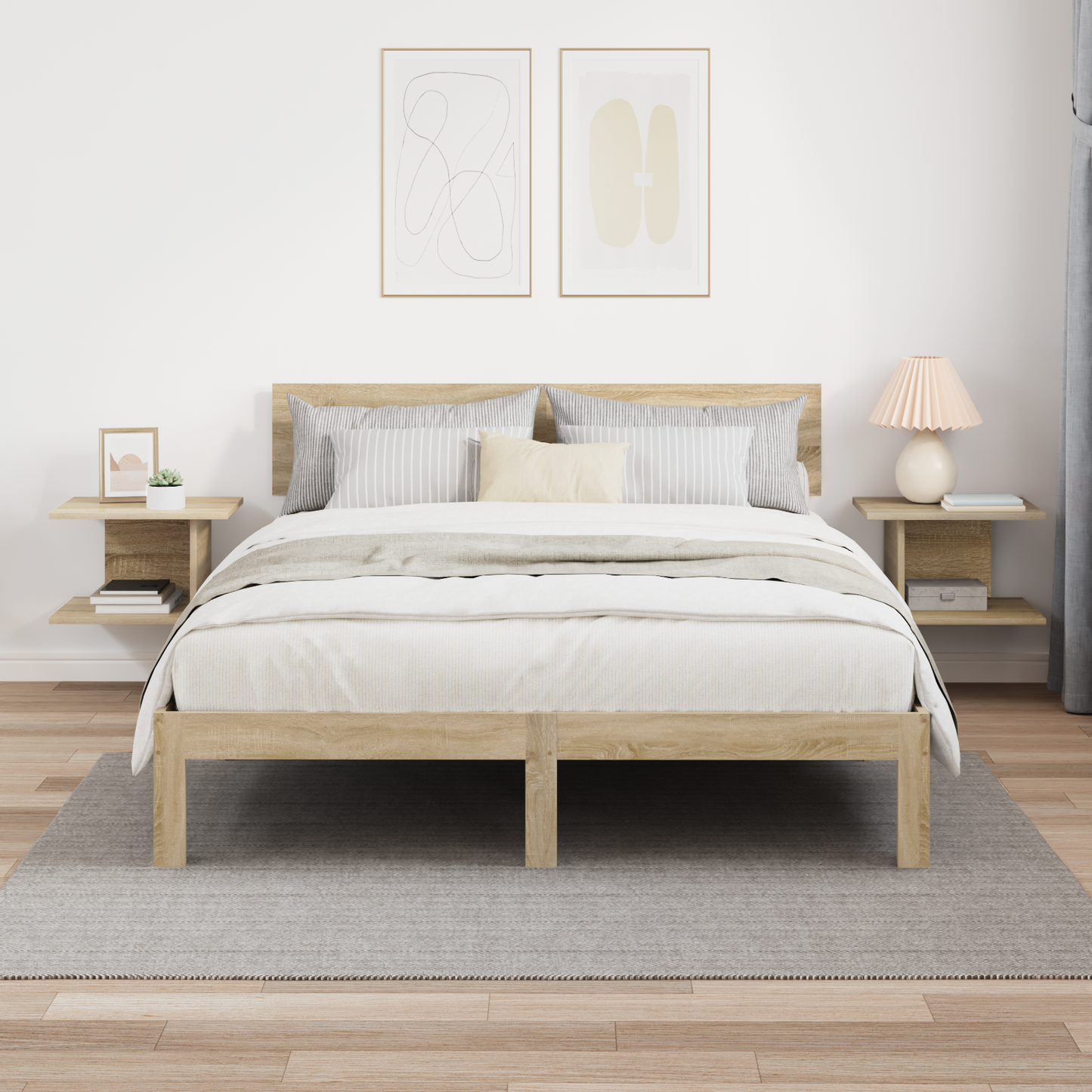 Bedside Table 2 pcs Sonoma Oak 40 x 30 x 25 cm Engineered Wood