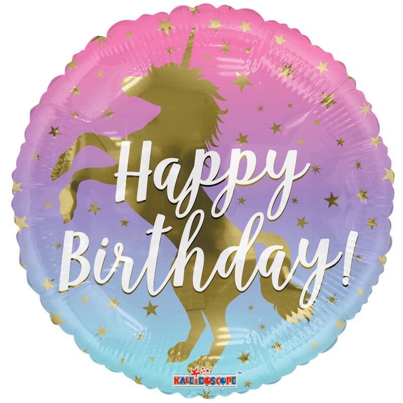 18" Birthday Unicorn Balloon