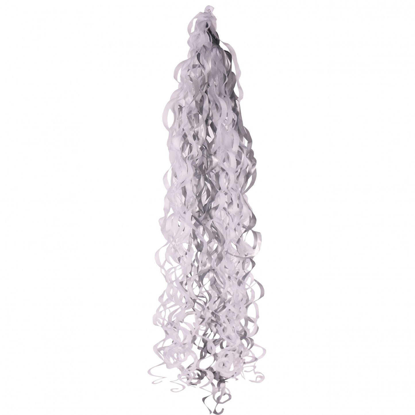 Metallic Silver &amp; White Balloon Tassels (For 18 Inch Balloons)