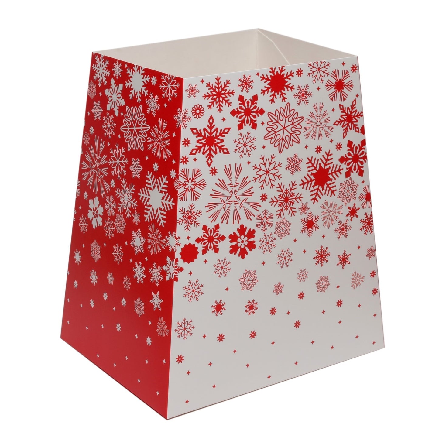 Red &amp; White Snowflakes Gift Box  (19 x 12 x 9cm)