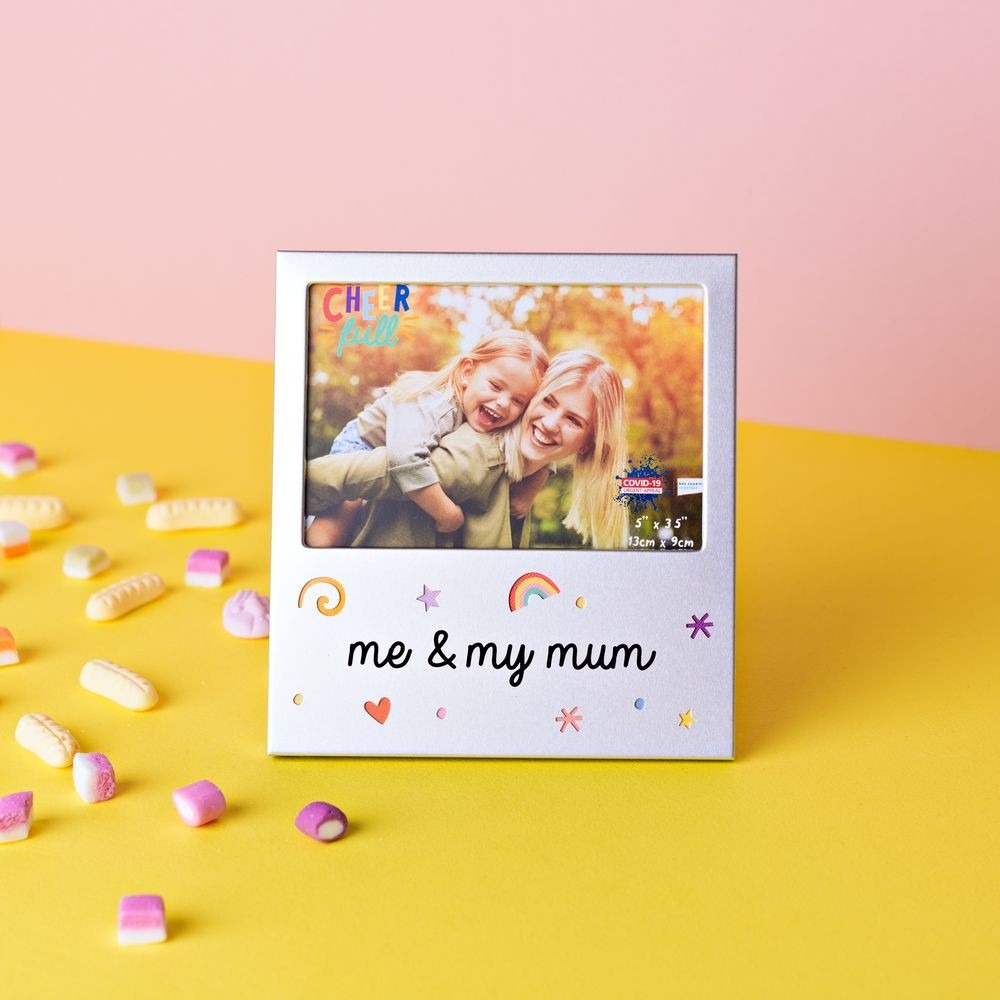 5\" x 3.5\" Cheerful Aluminium Photo Frame - Me &amp; My Mum