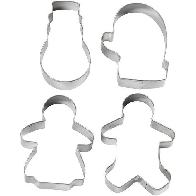 Cookie cutters (Snowman  Glove  Ginger Women &amp; Ginger Man)