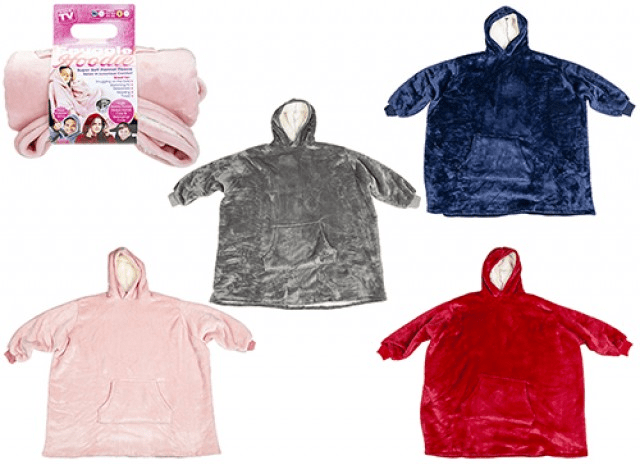 XLarge Super Soft Snuggle Hoodie    Full Card Wrap (4 Asst Colours)