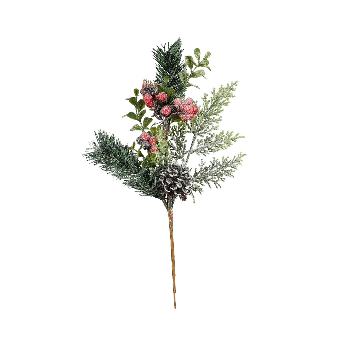 Foliage  Red Berry &amp; Cone Pick (H38cm)