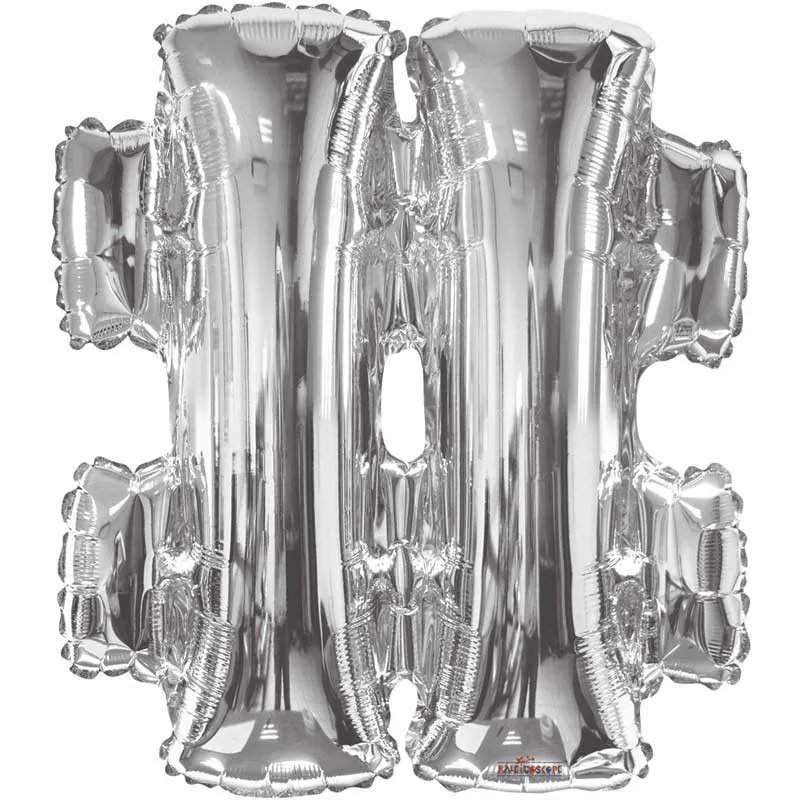 14" Letter Balloon Airfill - # - Silver