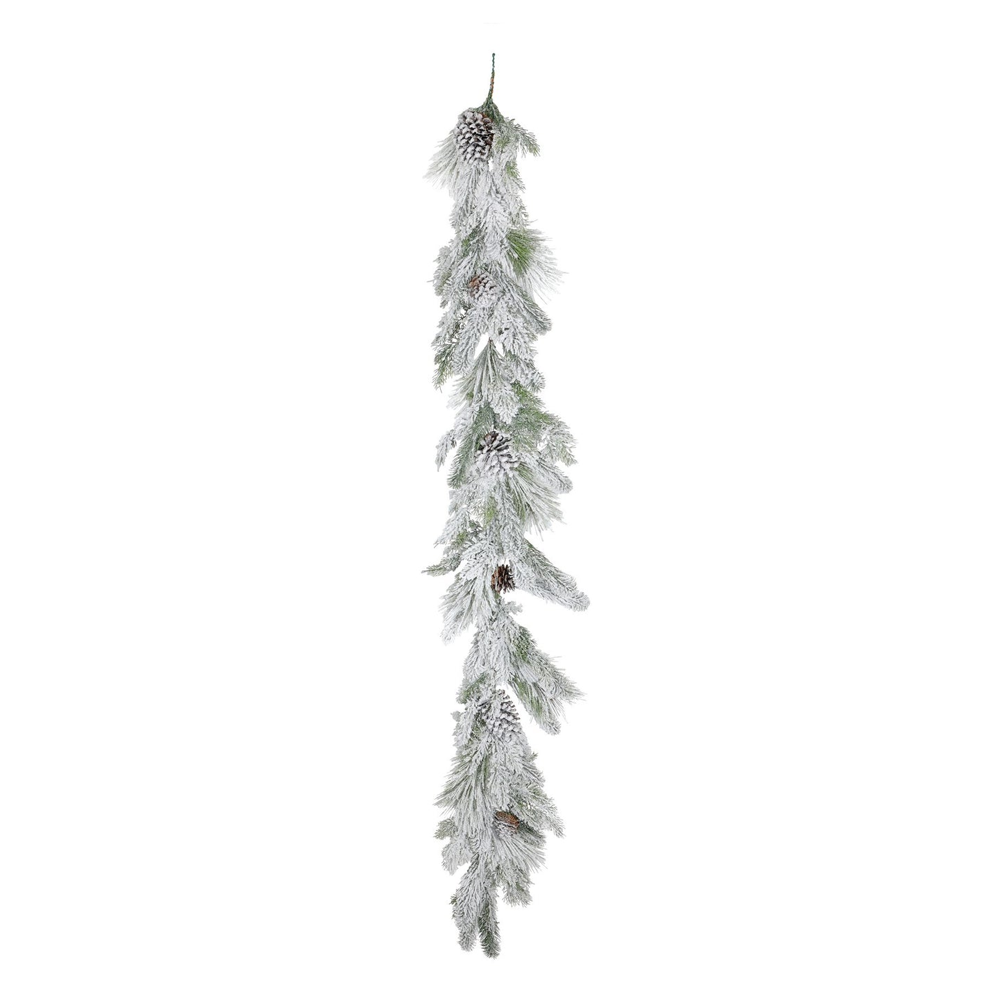 Snowy Mixed Pine &amp; Cone Garland (180cm)