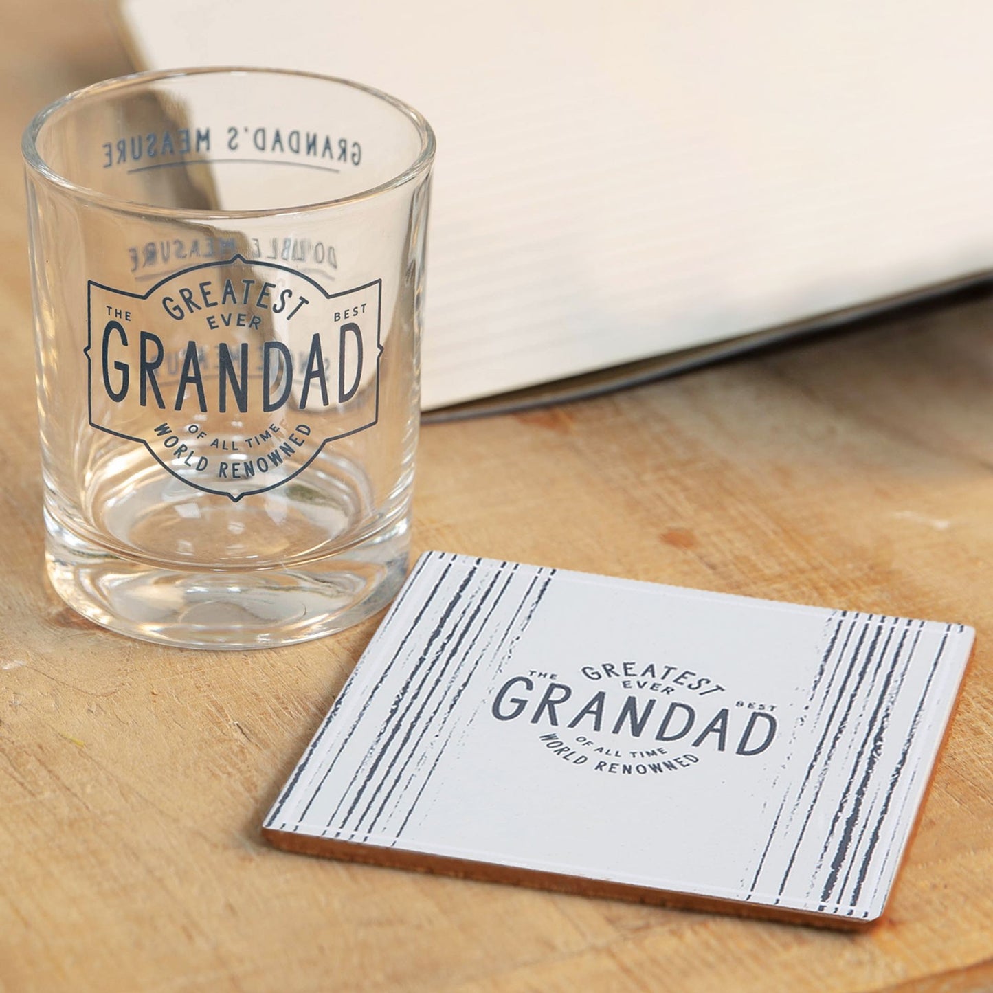 Greatest Grandad Ever Whisky Glass &amp; Coaster Gift Set