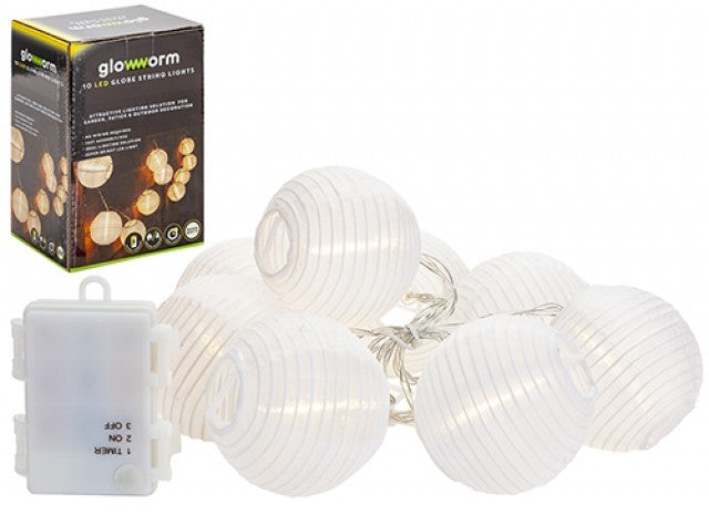 LED Globe Inside/Outside String Lights - Warm White