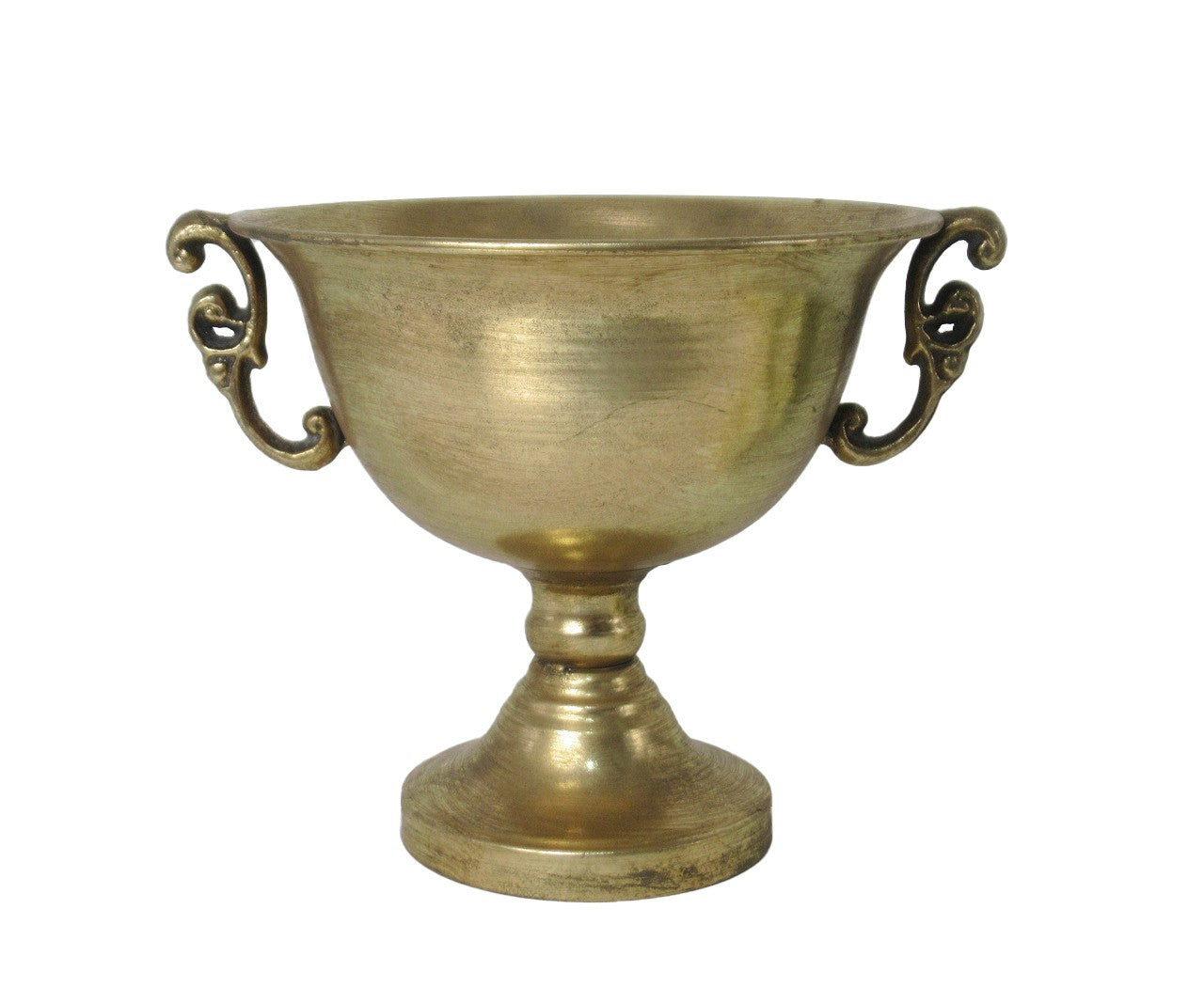 Antique Gold Creation Metal Bowl with Handles (21cm)