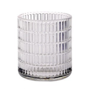 Clear NancyÂ Textured Glass Tealight Holder (9cm)Â 
