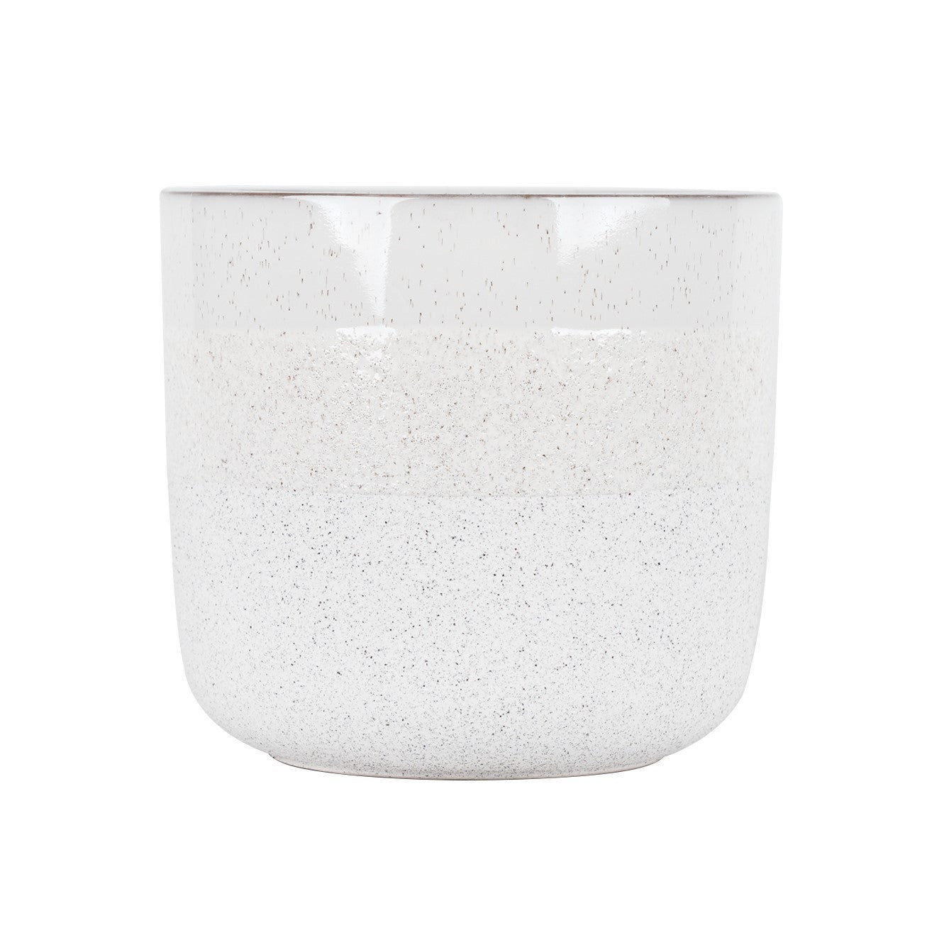 Hortus White Bordeaux Stoneware Pot (22.5cm H x 24.5cm Dia)