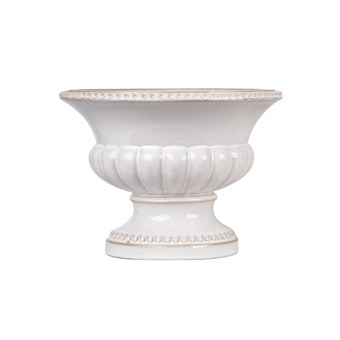 Hortus Cream Montpellier Urn Pot (23.5cm H x 29cm Dia)