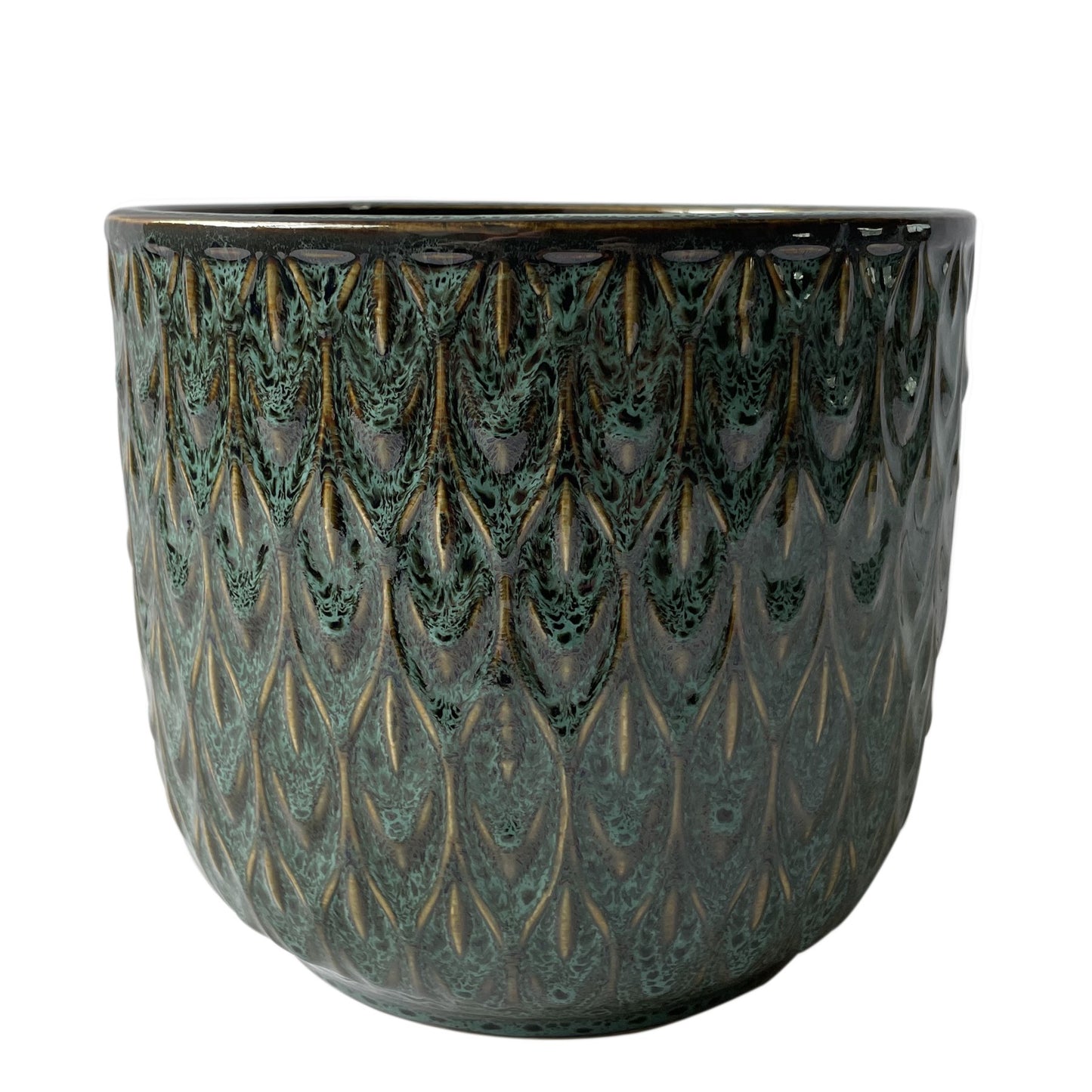 Hortus Nazare Olive Green Pot (17cm H x 20cm Dia)