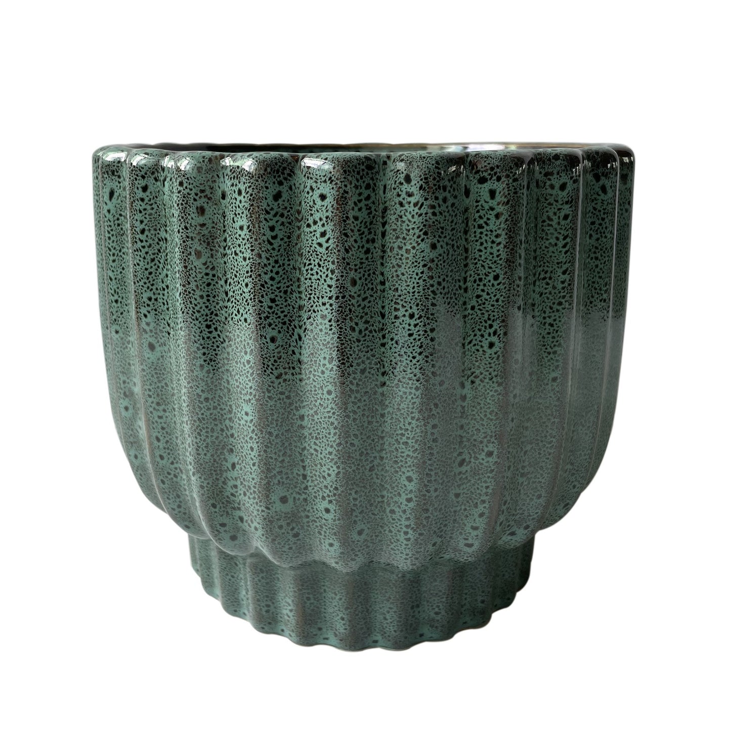 Hortus Olive Green Barcelos Pot (11cm H x 12cm Dia)