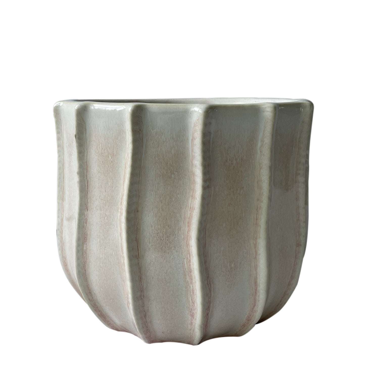 Cream/Pink Hortus Porto Pot (18x15cm)