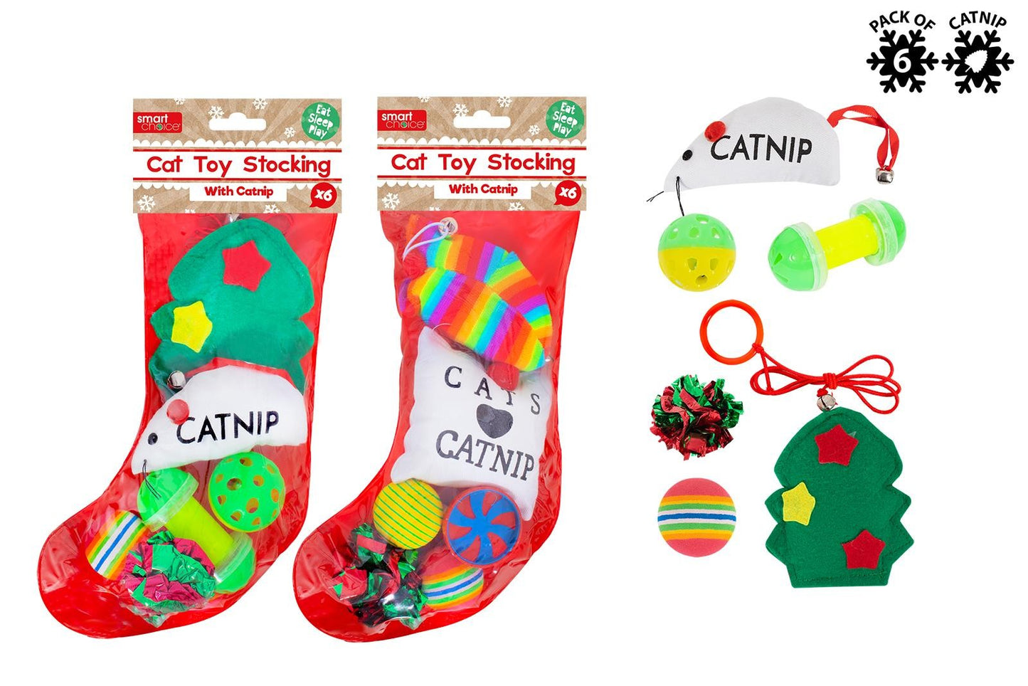 Santa Cat Toy With Catnip
