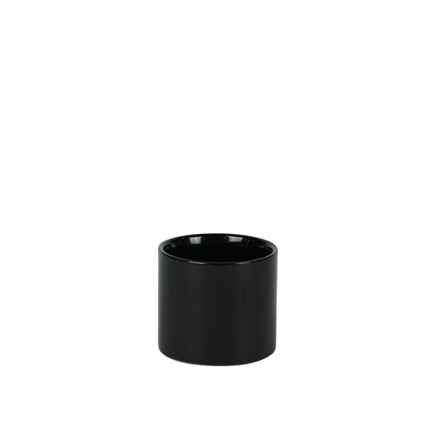 Hortus Sofia Glossy Black Ceramic Pot (7cm)
