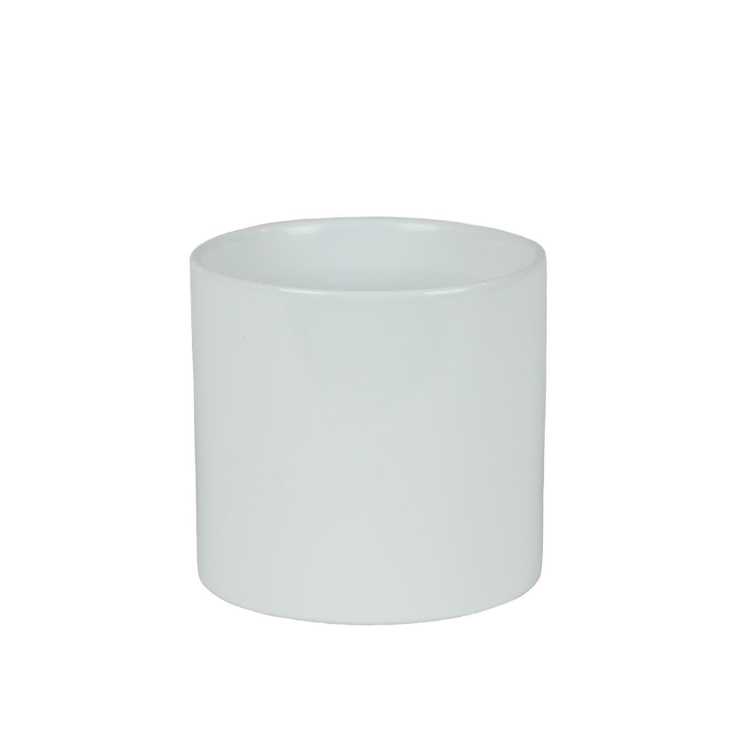 Hortus Glossy White Ceramic Pot (13cm)