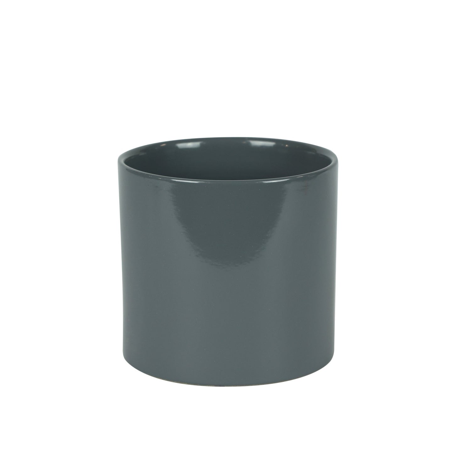 Hortus Glossy Grey Ceramic Pot (13cm)