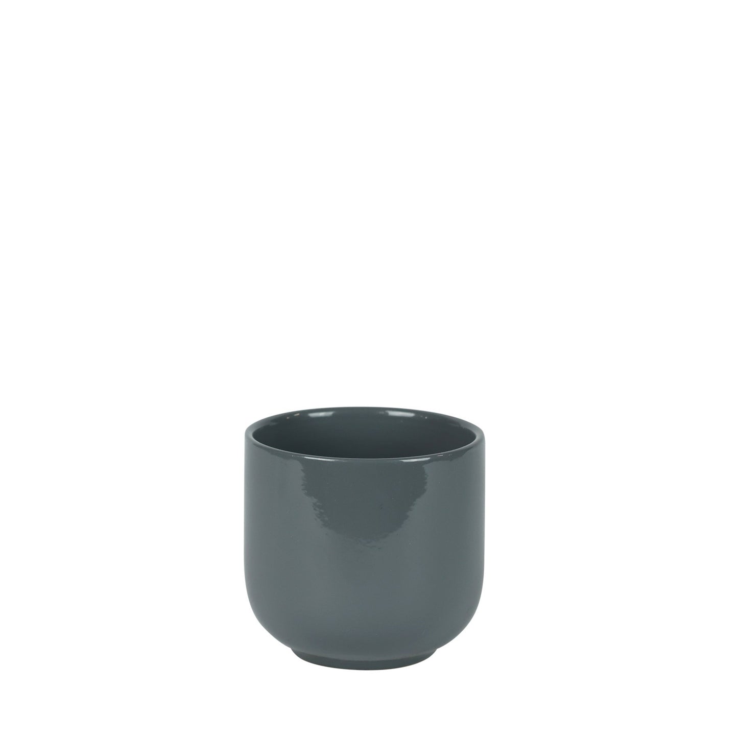 Hortus Havana Glossy Grey Ceramic Pot (11cm)