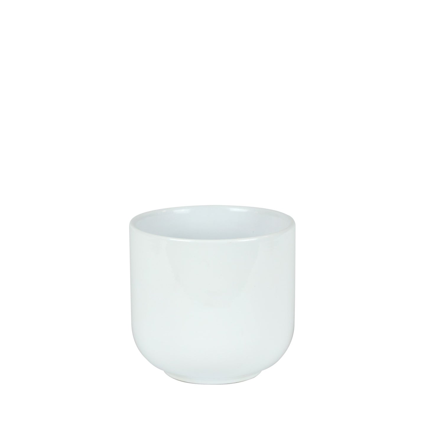 Hortus Havana Glossy White Ceramic Pot (13cm)