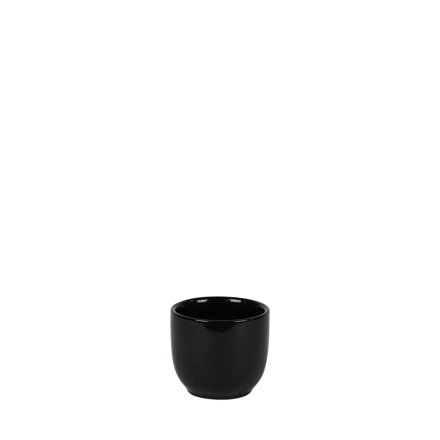 Glossy Black Hortus Cairo Pot (8x7cm)