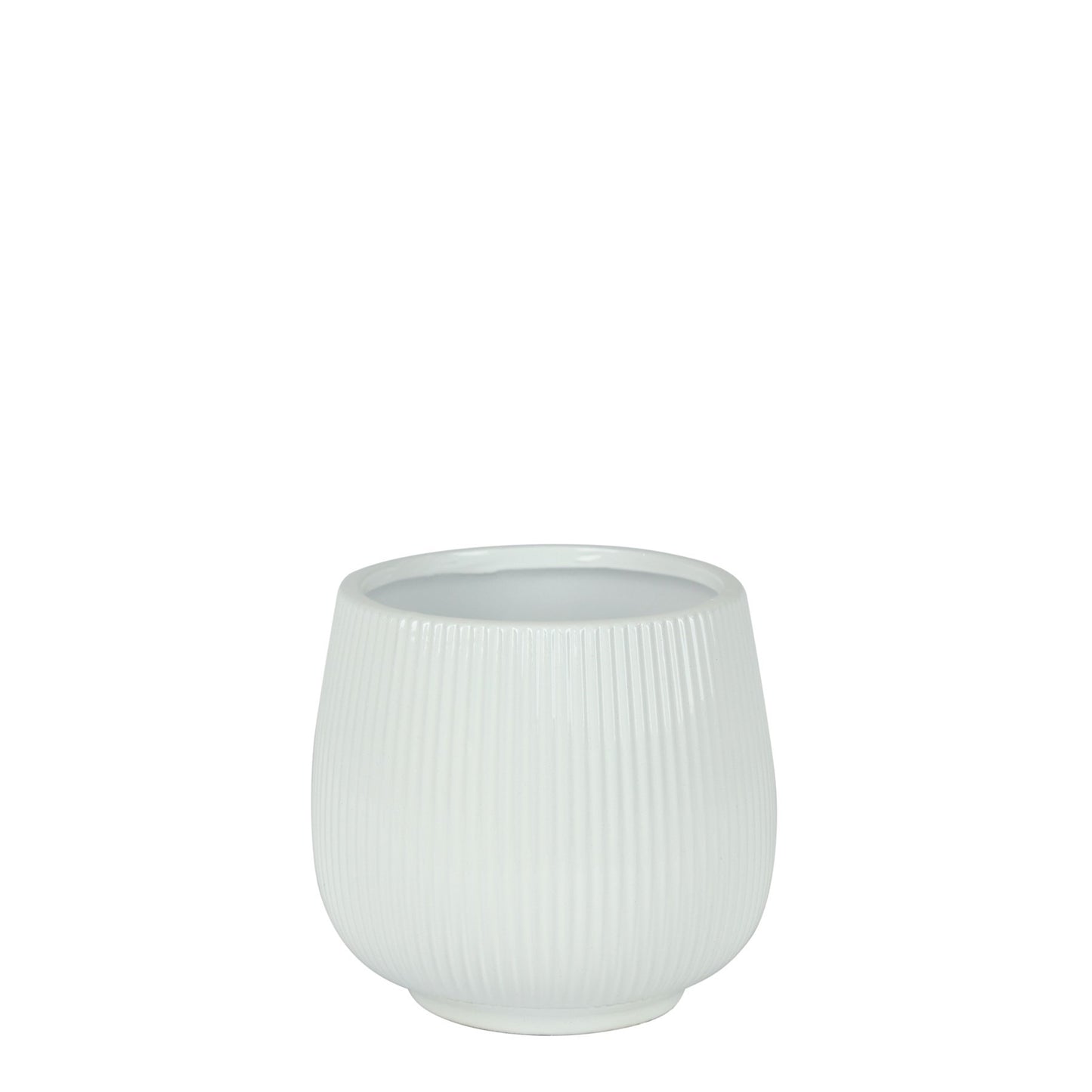 Glossy White Hortus Lisbon Pot (12.5x13cm)