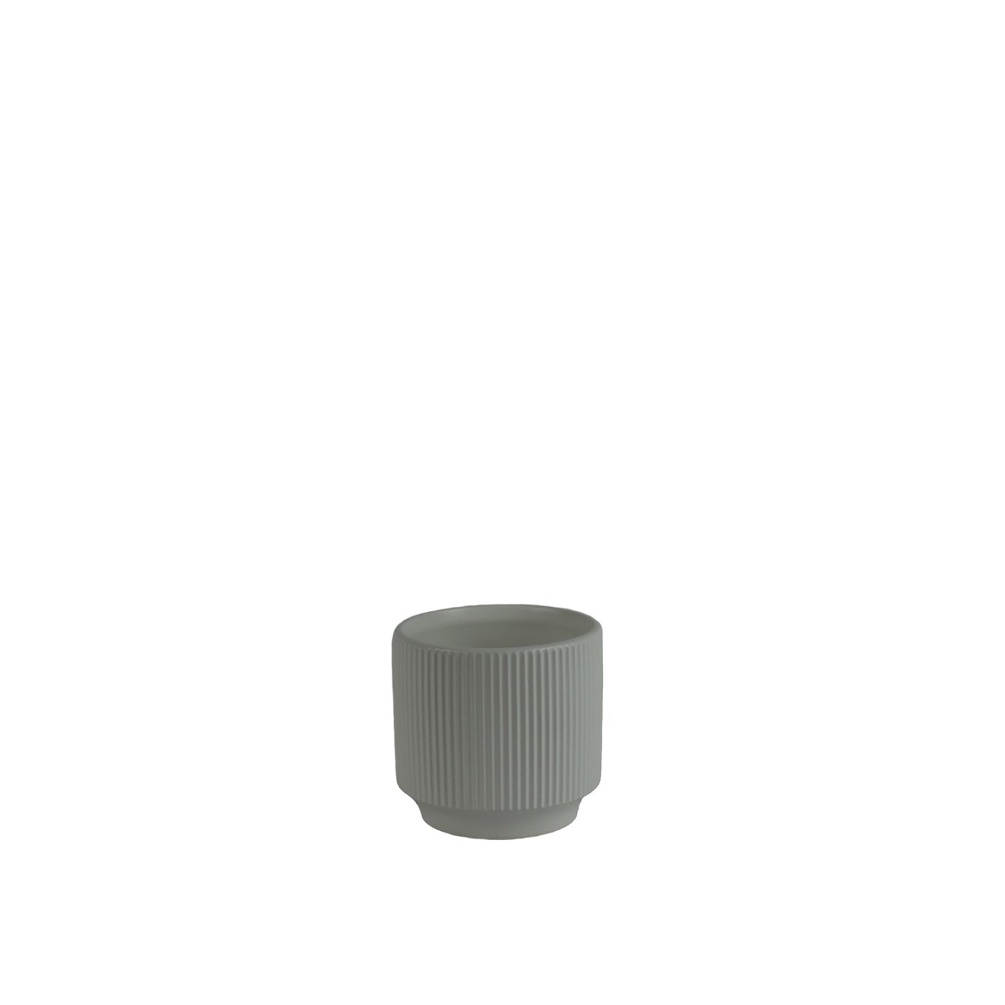 Hortus Matt White Tokyo Pot (12cm H x 13cm Dia)