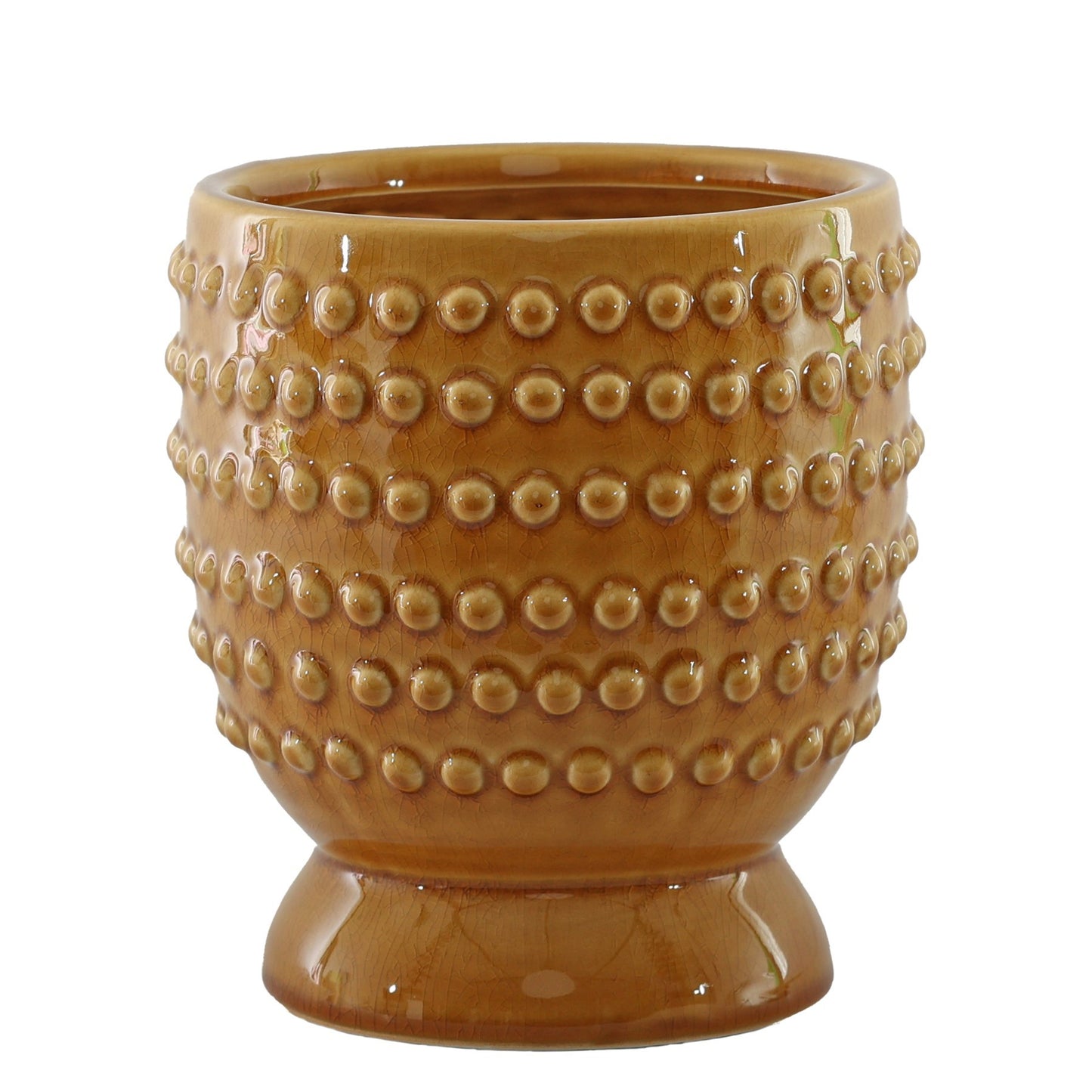 Yellow Hortus Hobart Footed Pot (22.5x25cm)