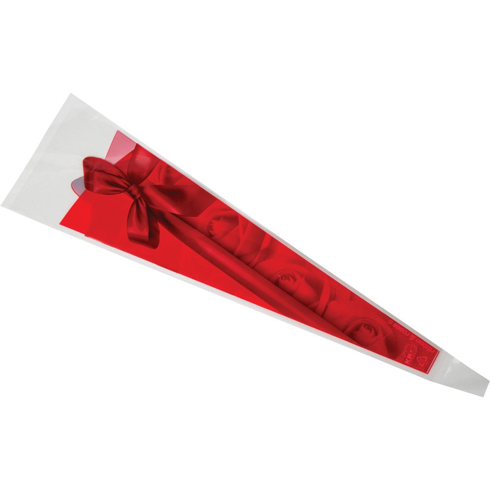 Ribbon &amp; Roses Single Stem Rose Sleeves (Pack of 50)