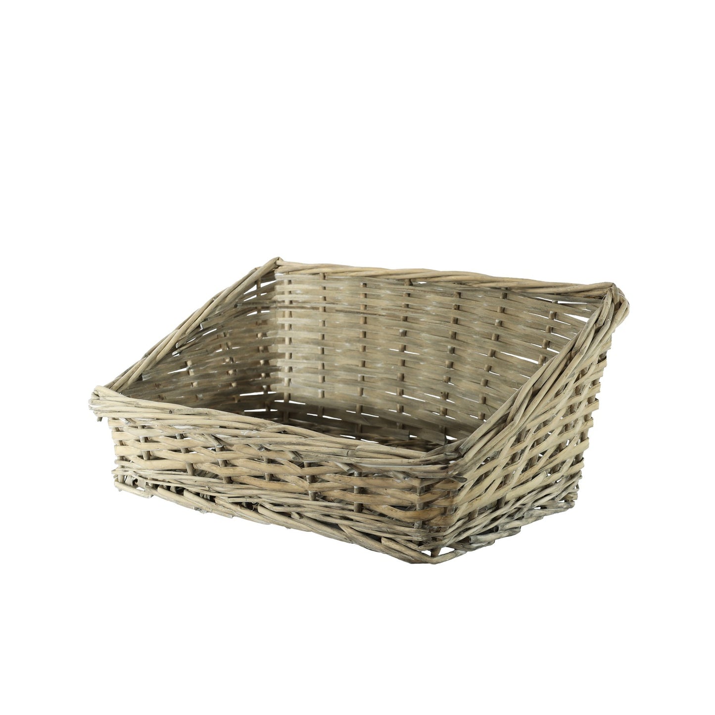 Natural Softwood Square Sloped Basket 42cm