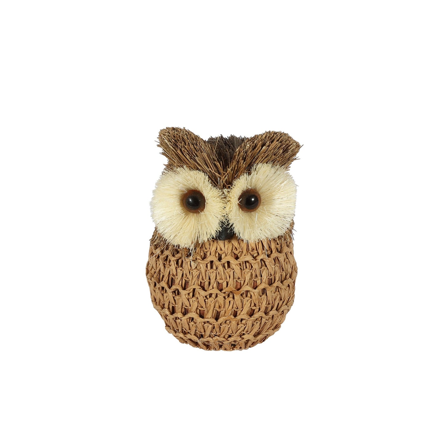 Natural Owl Grass Woven Ornament (13cm)