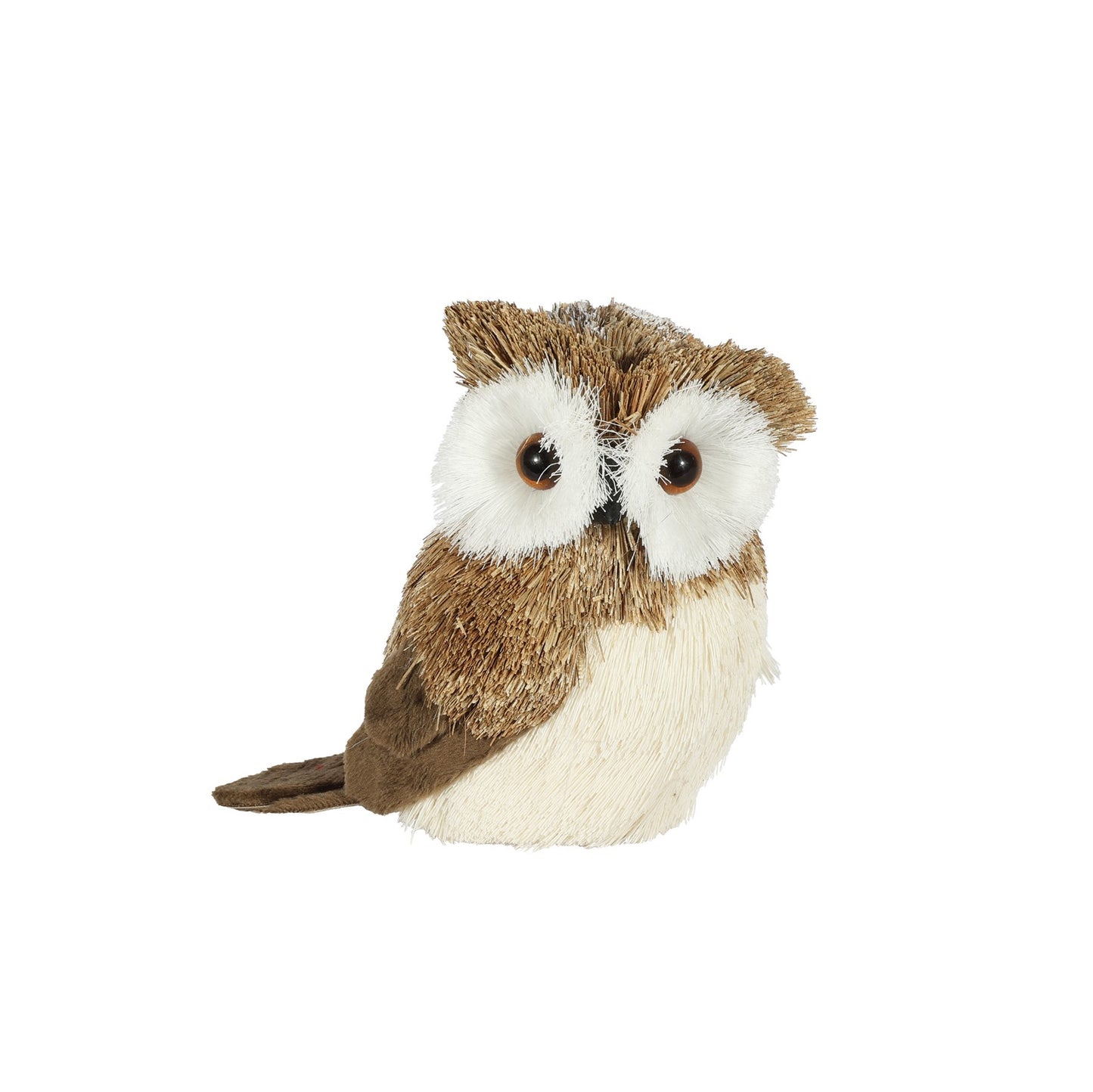 Grass &amp; Felt Body Owl Ornament (15cm)