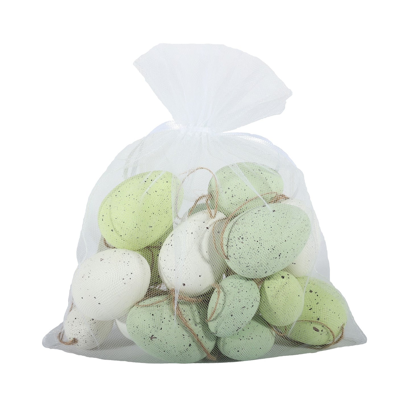 White &amp; Green Eggs in Bag