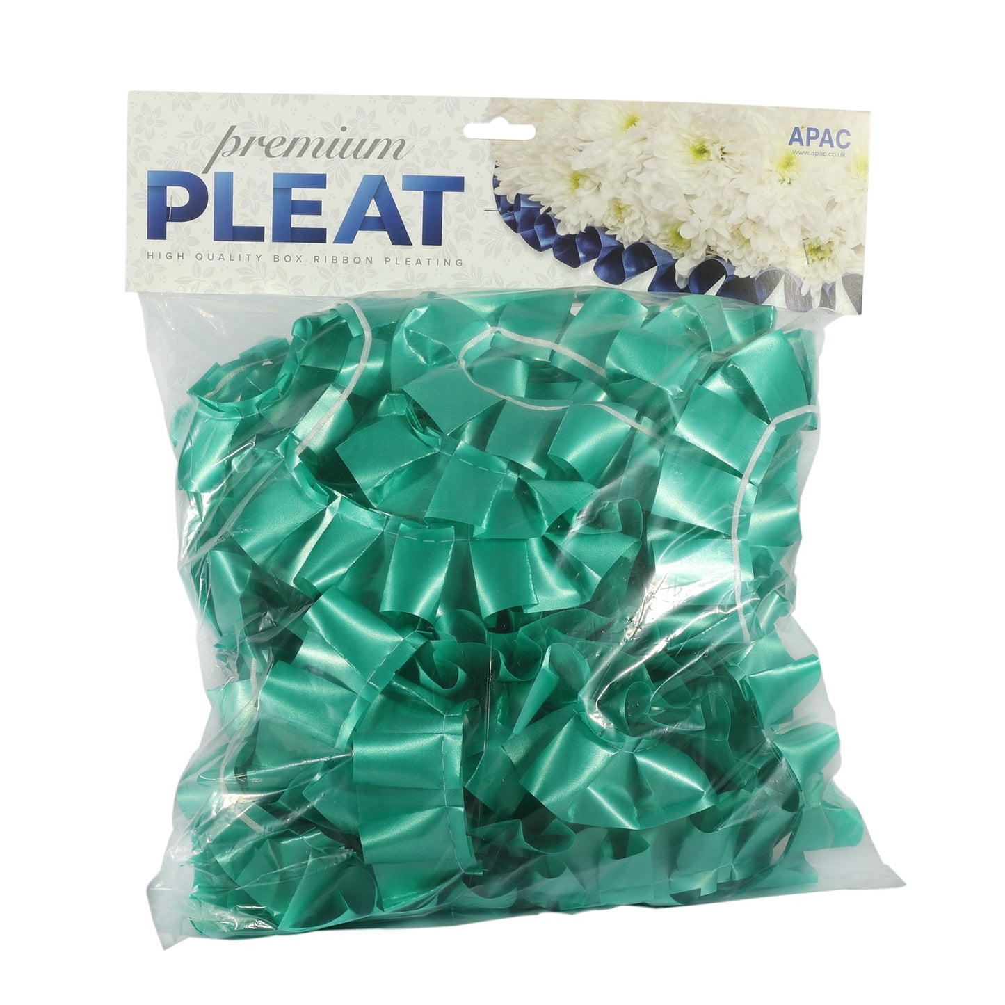 Premium Emerald Green Pleat Ribbon (50mm x 10m)