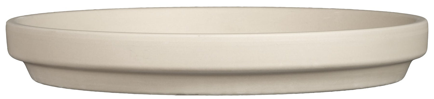 White Granite Terracotta Saucer (22.6cm x 3.1cm)