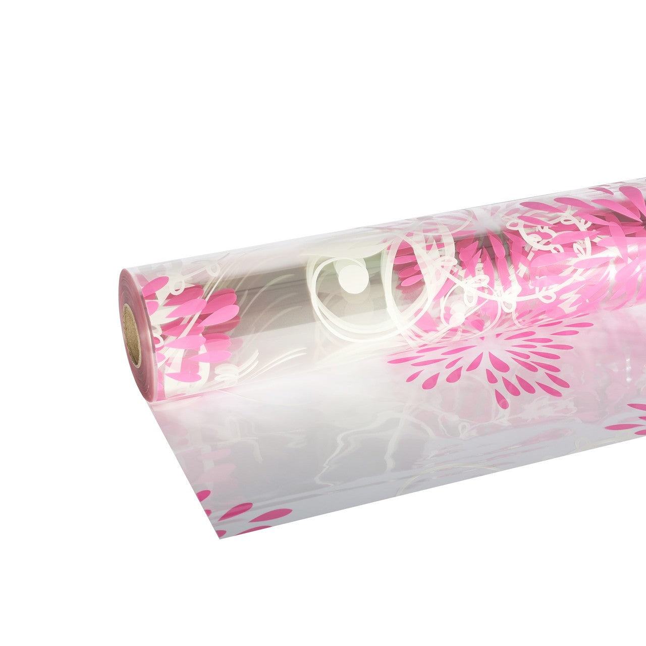Clear Cello Wrap - White &amp; Pink Starburst