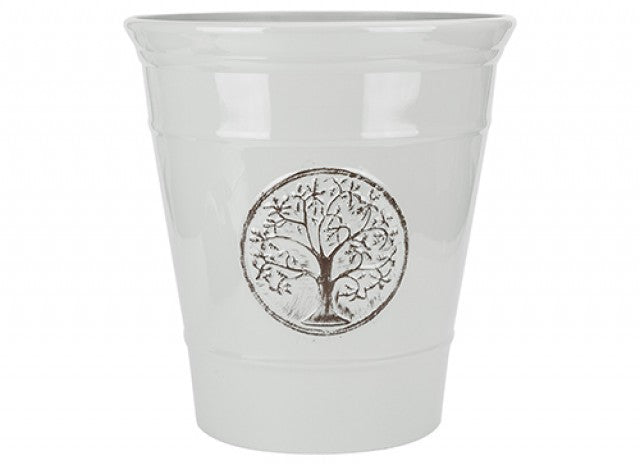 Grey Deluxe Plastic Planter (40cm)