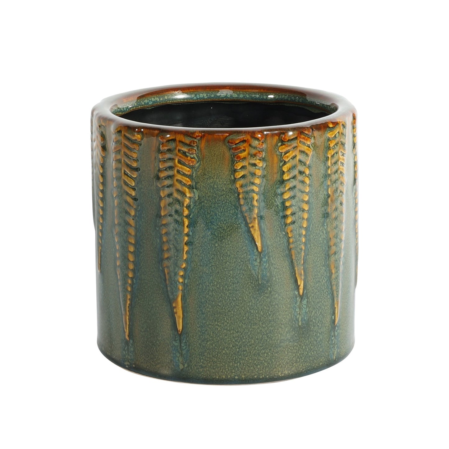 Green Fern Hortus Albany Glaze Pot (14.5 x 13.5cm)