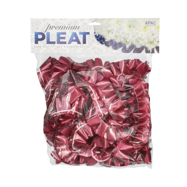 Premium Burgundy Pleat Ribbon (50mm x 30m)