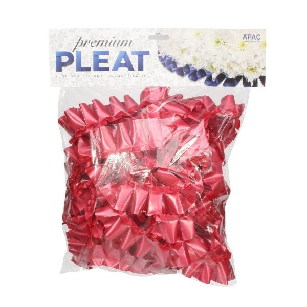 Premium Red Pleat Ribbon (50mm x 30m)
