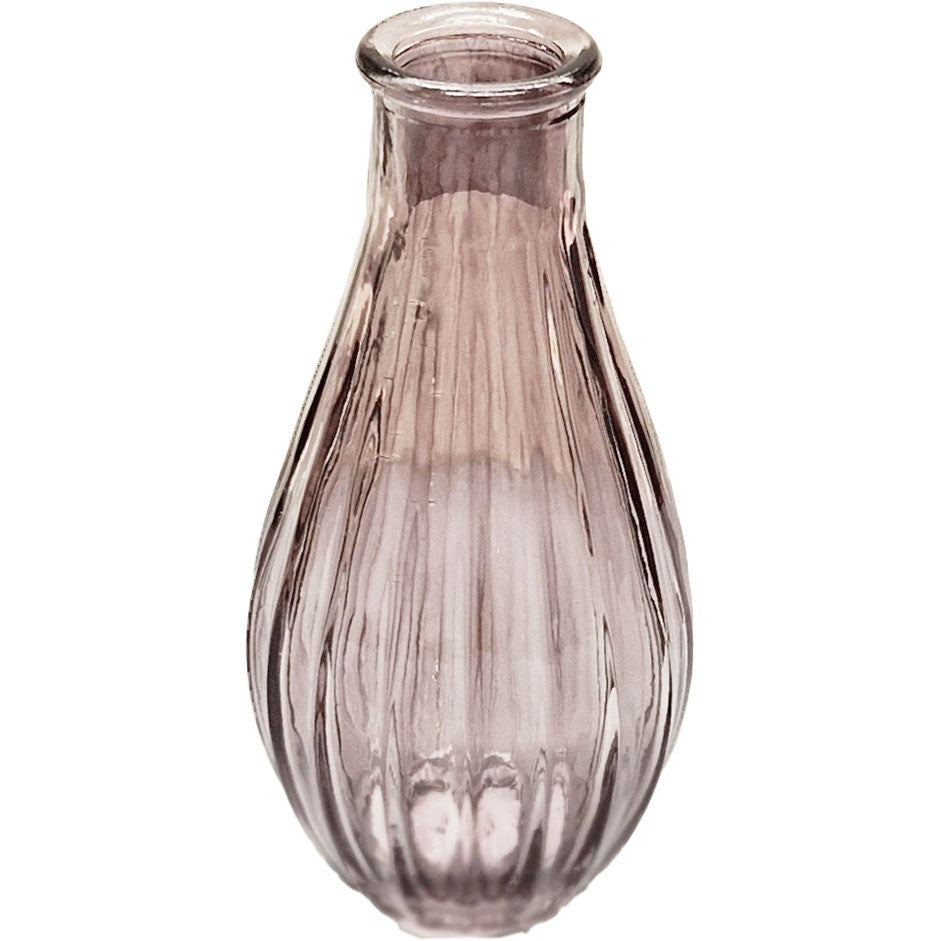 Grey Vintage Fluted Bud Vase (14cm)