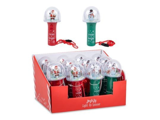 Colorful Christmas Dome Light-Up Spinner