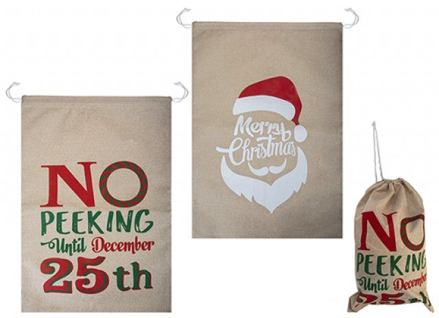 Luxury Jute Santa Sack