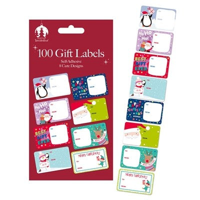 Cute Christmas Gift Labels (Pack of 100)