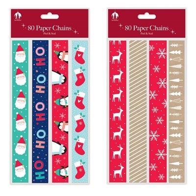 Christmas Printed Paper Chains (Pack of 80)